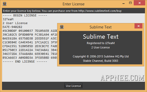 Sublime Text 2.x, 3.x 破解许可 Universal License Keys collection for Win, Mac & Lin