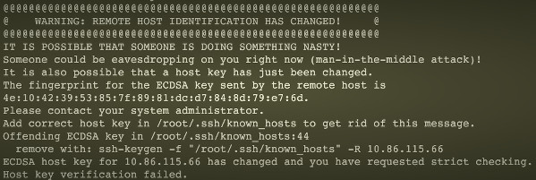 Linux: SSH报错 WARNING: REMOTE HOST IDENTIFICATION HAS CHANGED! 解决方案, Remove key from known_hosts, Fix Offending key in ~/.ssh/known_hosts file