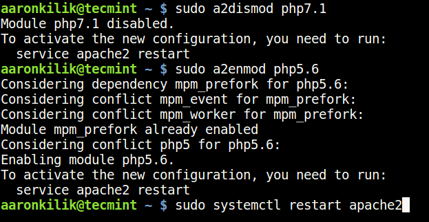 安装不同版本的PHP, PHP多版本安装, How to Install Different PHP (5.6, 7.0 and 7.1) Versions in Ubuntu