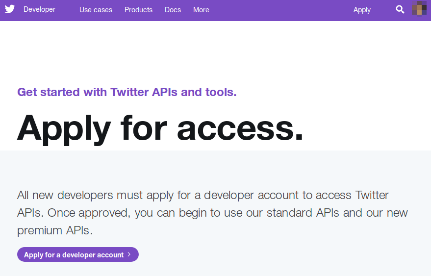 Twitter开放平台api key申请流程 （Twitter Consumer Key）