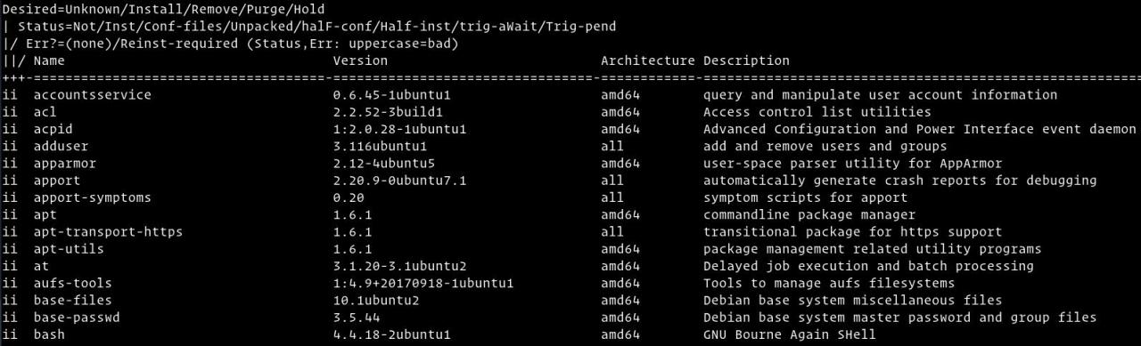Linux: 列出所有已安装的软件, 软件管理, Apt Get List Installed, List Installed Packages with Apt on Ubuntu,How to List Installed Packages on Ubuntu