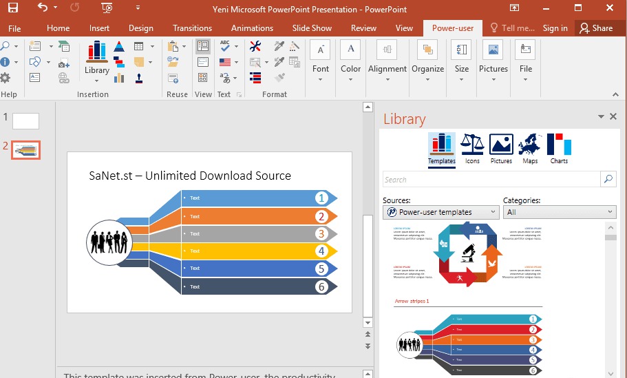微软Office增强插件：让Office如虎添翼，Power-user Premium 包含模板、图标、图表、地图和图表的深度库