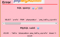 phpMyAdmin: 报错phpmyadmin.pma_table_uiprefs doesn't exist, Solution : phpmyadmin.pma_table_uiprefs doesn't exist - Updated Link in Description