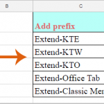 如何在Google表格的单元格值中添加前缀或后缀？, How To Add Prefix Or Suffix Into Cell Values In Google Sheets?