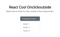React Hook 钩子检测外部点击,  React Hook 钩子监控外部点击, react onClickOutside, react-click-outside-hook