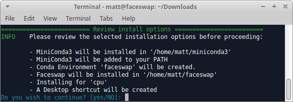 Linux AI视频换脸软件, Linux 安装Deepfakes软件, Linux 安装Faceswap指南, [Guide]Linux Install Guide: Installer Method