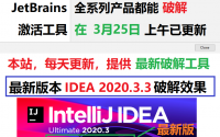 2021-03-25 更新：IntelliJ IDEA 2020.3.3 破解, IDEA 2020.3.3激活破解, JetBrains 2020.3.x 全家桶激活