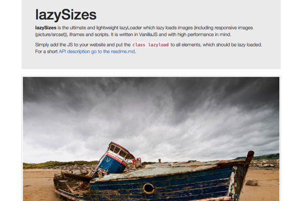 lazysizes.js使用方法, 响应式图像延迟加载JS插件, 图片延迟加载(Lazyload),图片预加载, 图片懒加载, Lazy Load Images, Lazy-Loaded Images